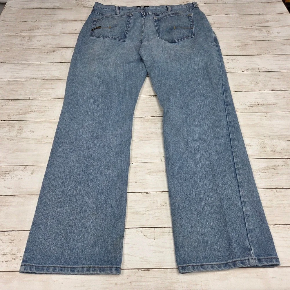 Ariat Rebar M4 Relaxed Straight Jeans Men 34x32 Shoreline Light Wash 10058799